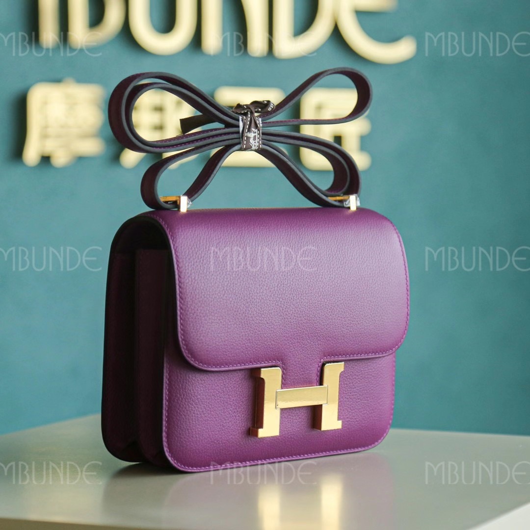 Hermes Constance 19CM P9海葵紫 金扣 Evercolor 今年最大黑马，每个款都有海葵紫的身影