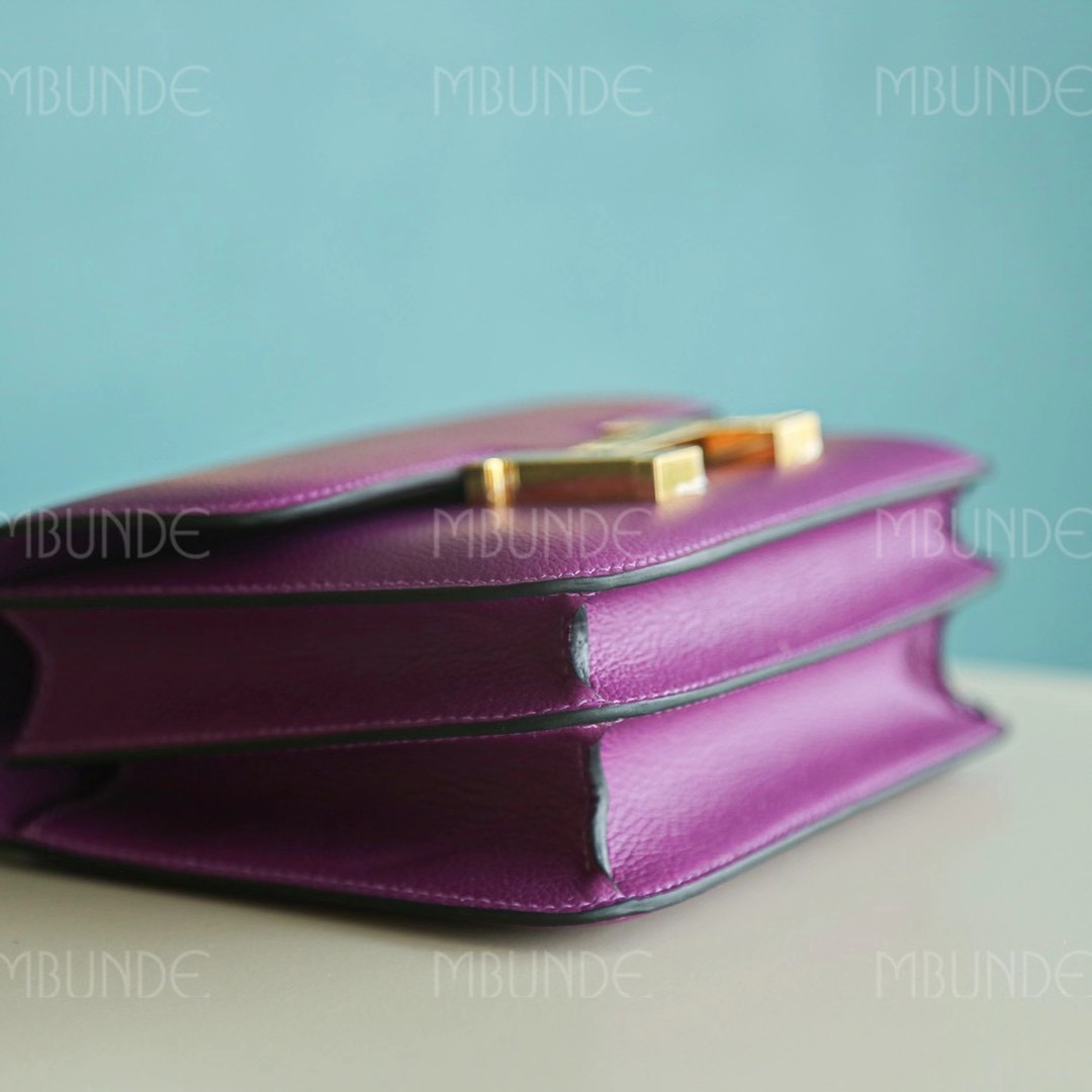 Hermes Constance 19CM P9海葵紫 金扣 Evercolor 今年最大黑马，每个款都有海葵紫的身影