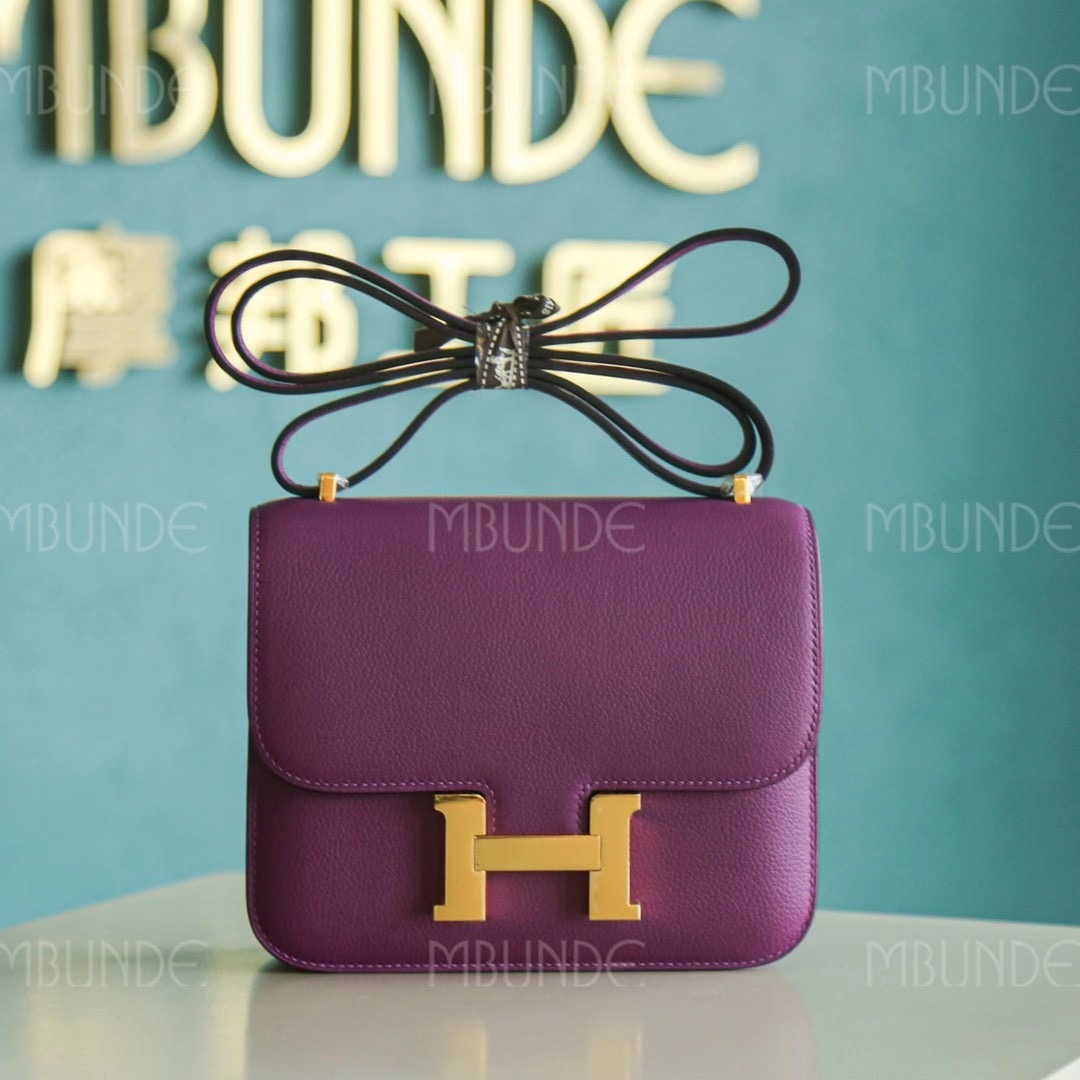 Hermes Constance 19CM P9海葵紫 金扣 Evercolor 今年最大黑马，每个款都有海葵紫的身影