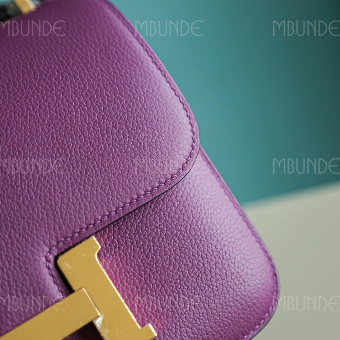 Hermes Constance 19CM P9海葵紫 金扣 Evercolor 今年最大黑马，每个款都有海葵紫的身影