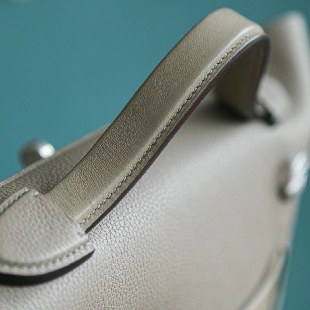Hermes Kelly 24-24 29CM M8 沥青灰 Togo 拼 Swift 银扣