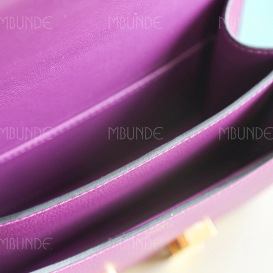 Hermes Constance 19CM P9海葵紫 金扣 Evercolor 今年最大黑马，每个款都有海葵紫的身影