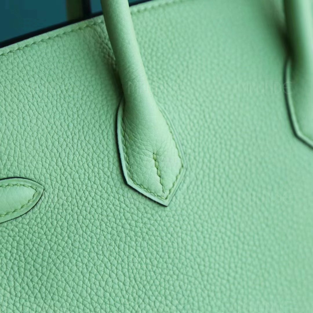 Hermes 铂金包 Birkin 25CM 3i 牛油果绿 蟋蟀绿 Togo 金扣