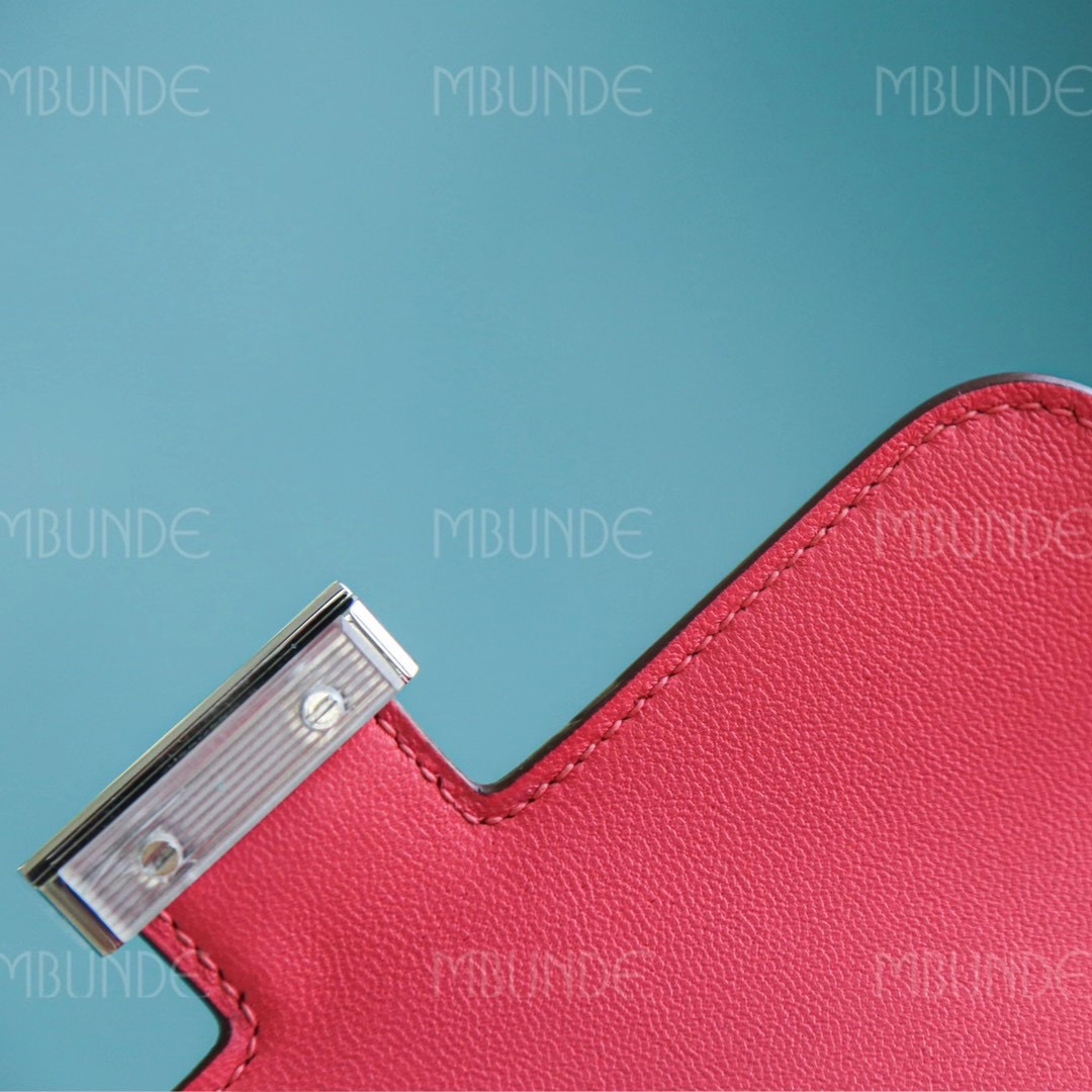 Hermes Constance 19CM 1Q 奶昔粉 银扣 Epsom 抓住夏天的尾巴再做一会儿粉嫩少女吧