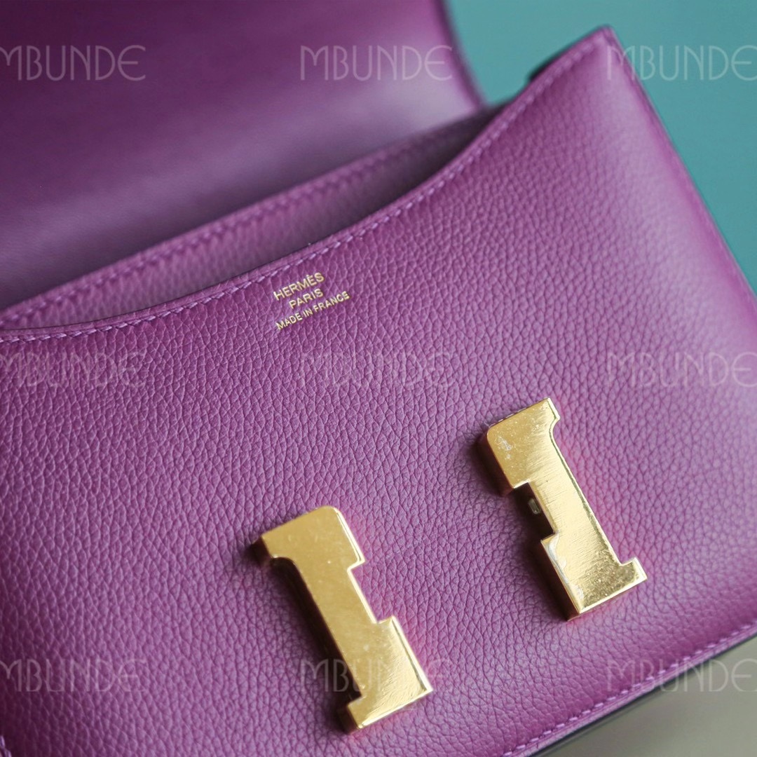 Hermes Constance 19CM P9海葵紫 金扣 Evercolor 今年最大黑马，每个款都有海葵紫的身影