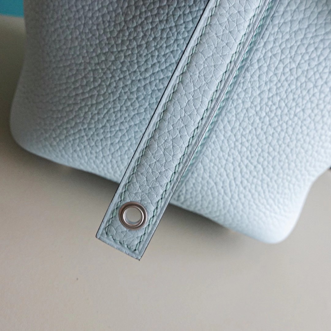 Hermes Picotin 菜篮子 TC皮 18CM 微风蓝 银扣