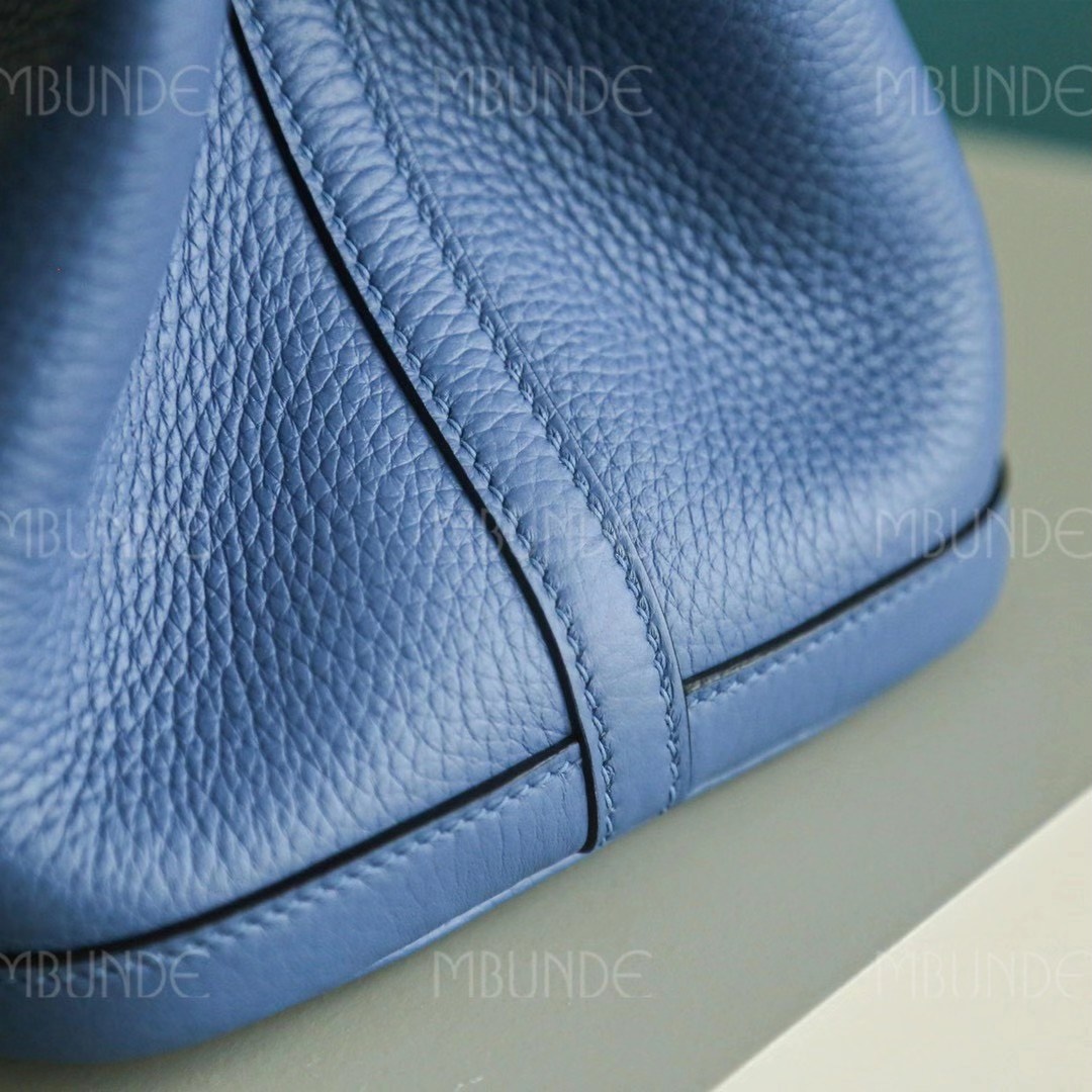 Hermes Garden Party 花园包  玛瑙蓝 TC皮 银扣 全手工
