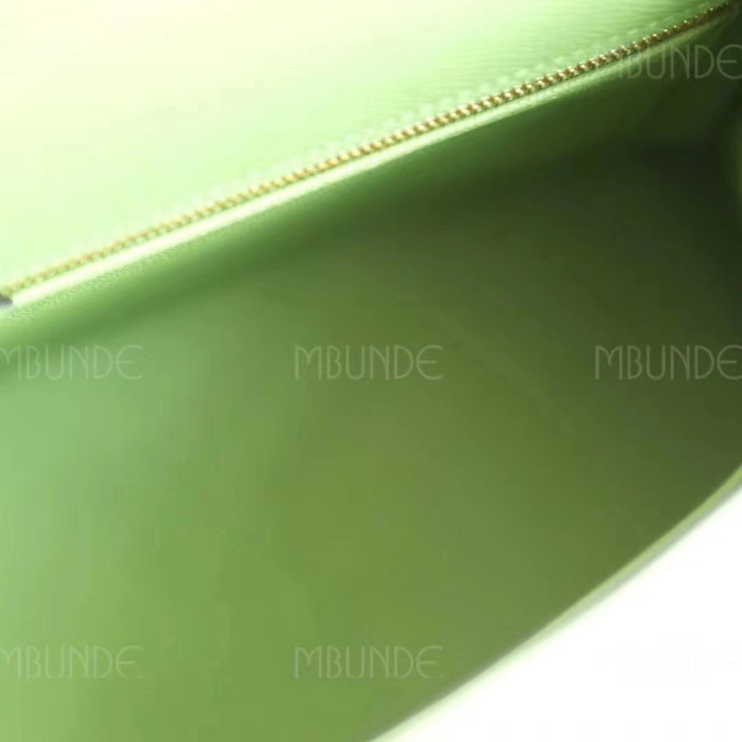 Hermes 爱马仕 Kelly 凯莉包 25CM Epsom皮  牛油果绿  金扣 全手工