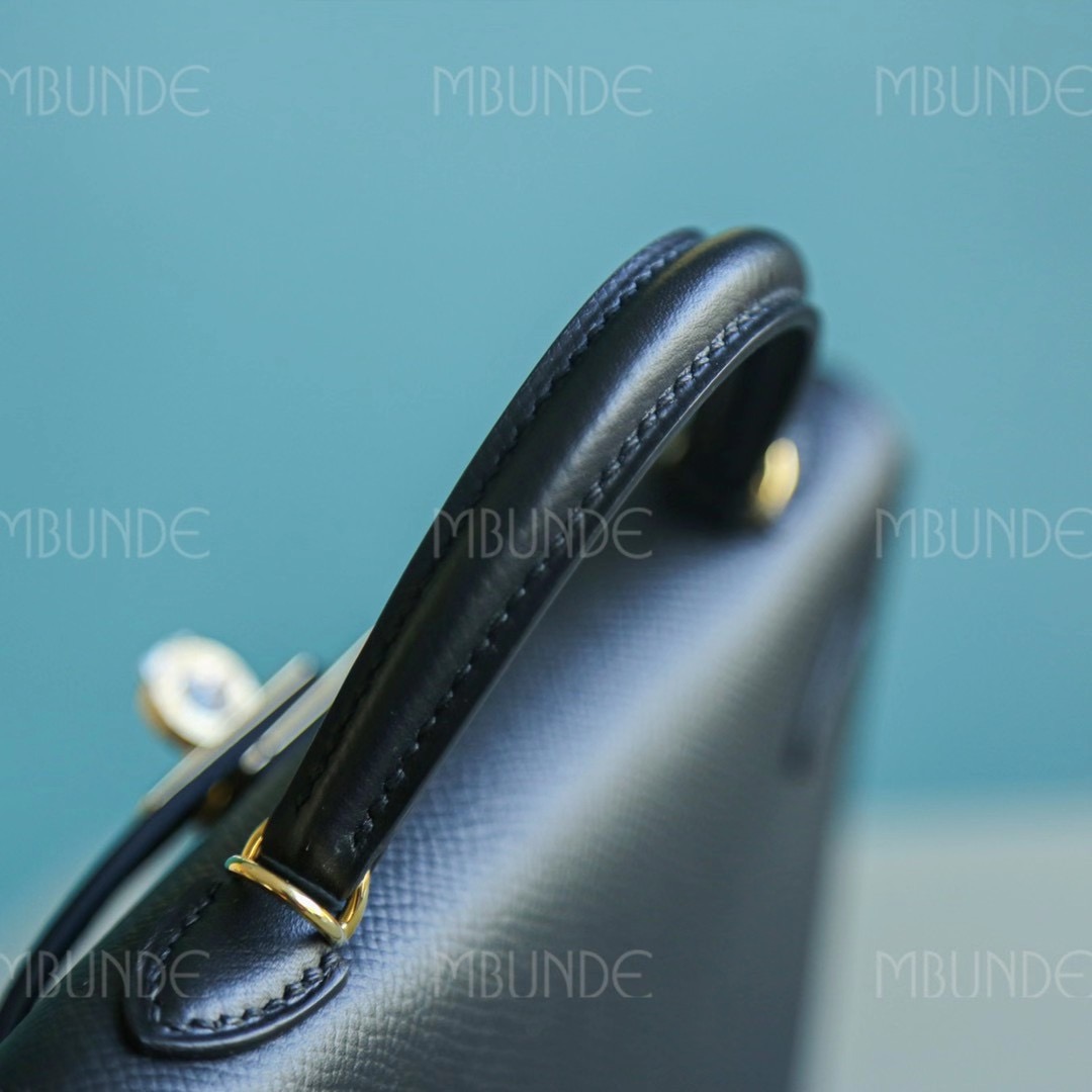 Hermes Mini Kelly 2代 Epsom 黑色金扣