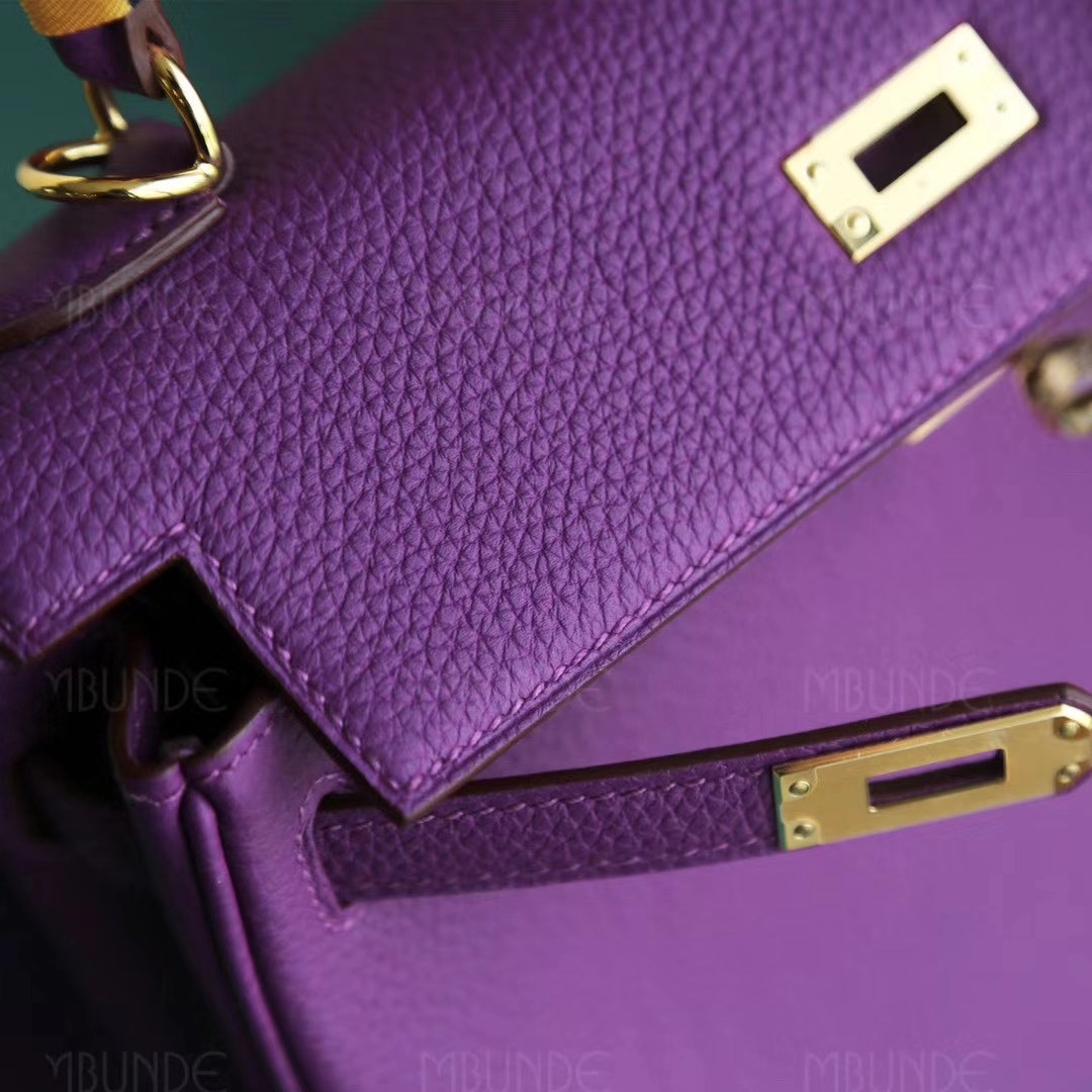 Hermes Kelly 25CM P9   海葵紫 Togo 金扣