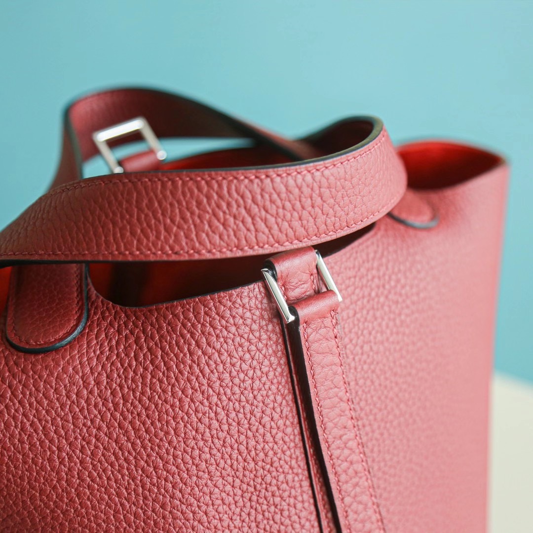 Hermes Picotin 18CM 石榴红 银扣 TC皮 优雅的暗红色