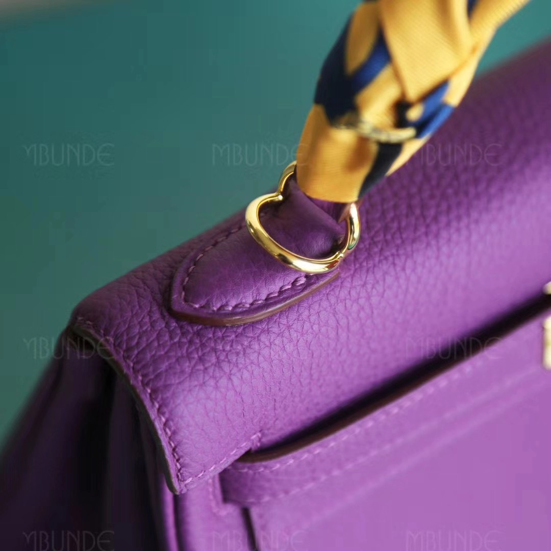 Hermes Kelly 25CM P9   海葵紫 Togo 金扣