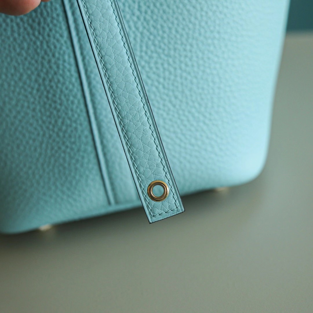 Hermes Picotin 18CM TC皮 菜篮子 马卡龙蓝 金扣