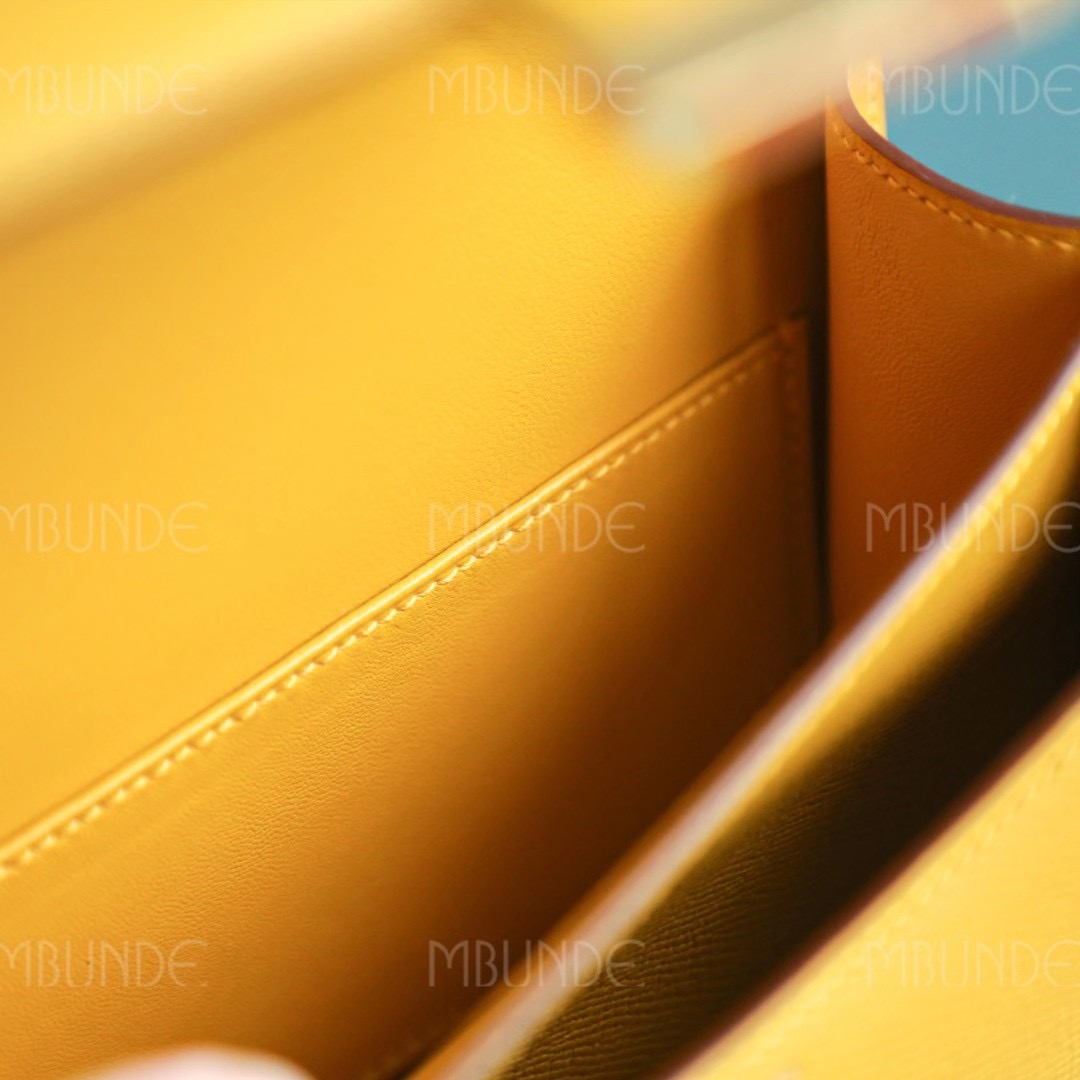 Hermes Constance 19CM 琥珀黄 金扣 Epsom 最火的招财黄