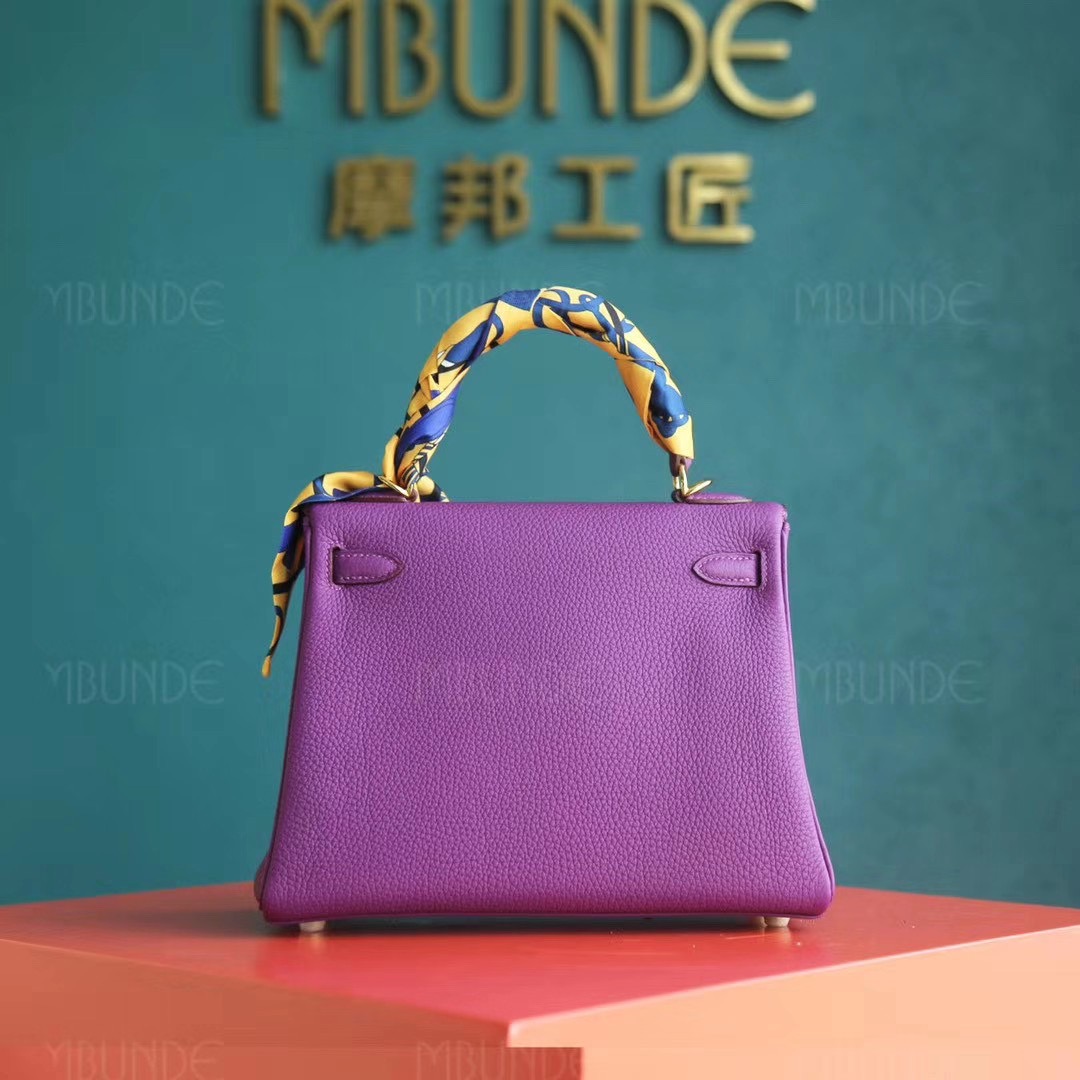 Hermes Kelly 25CM P9   海葵紫 Togo 金扣