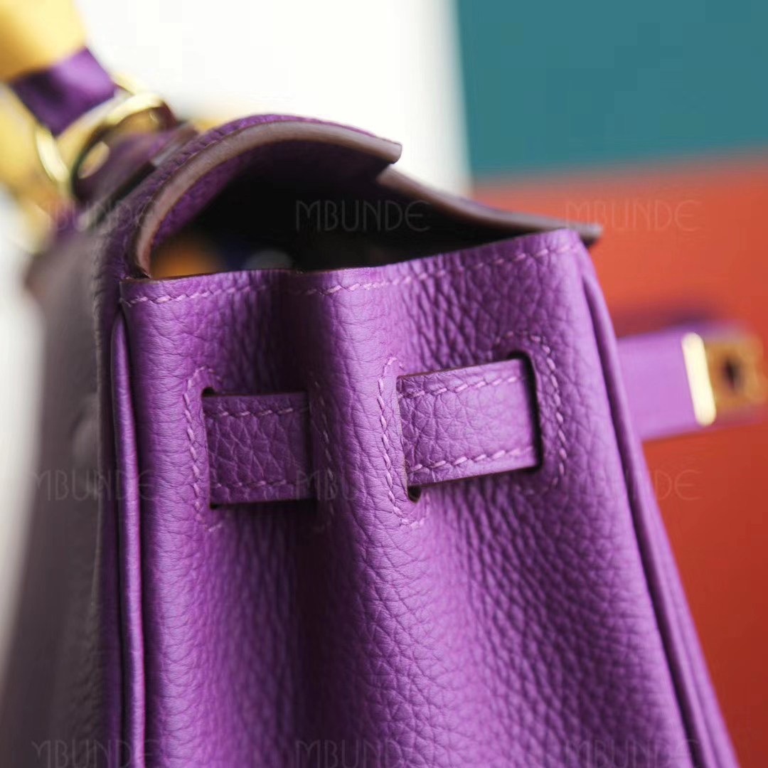 Hermes Kelly 25CM P9   海葵紫 Togo 金扣