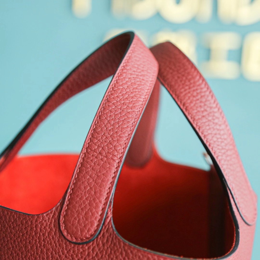 Hermes Picotin 18CM 石榴红 银扣 TC皮 优雅的暗红色