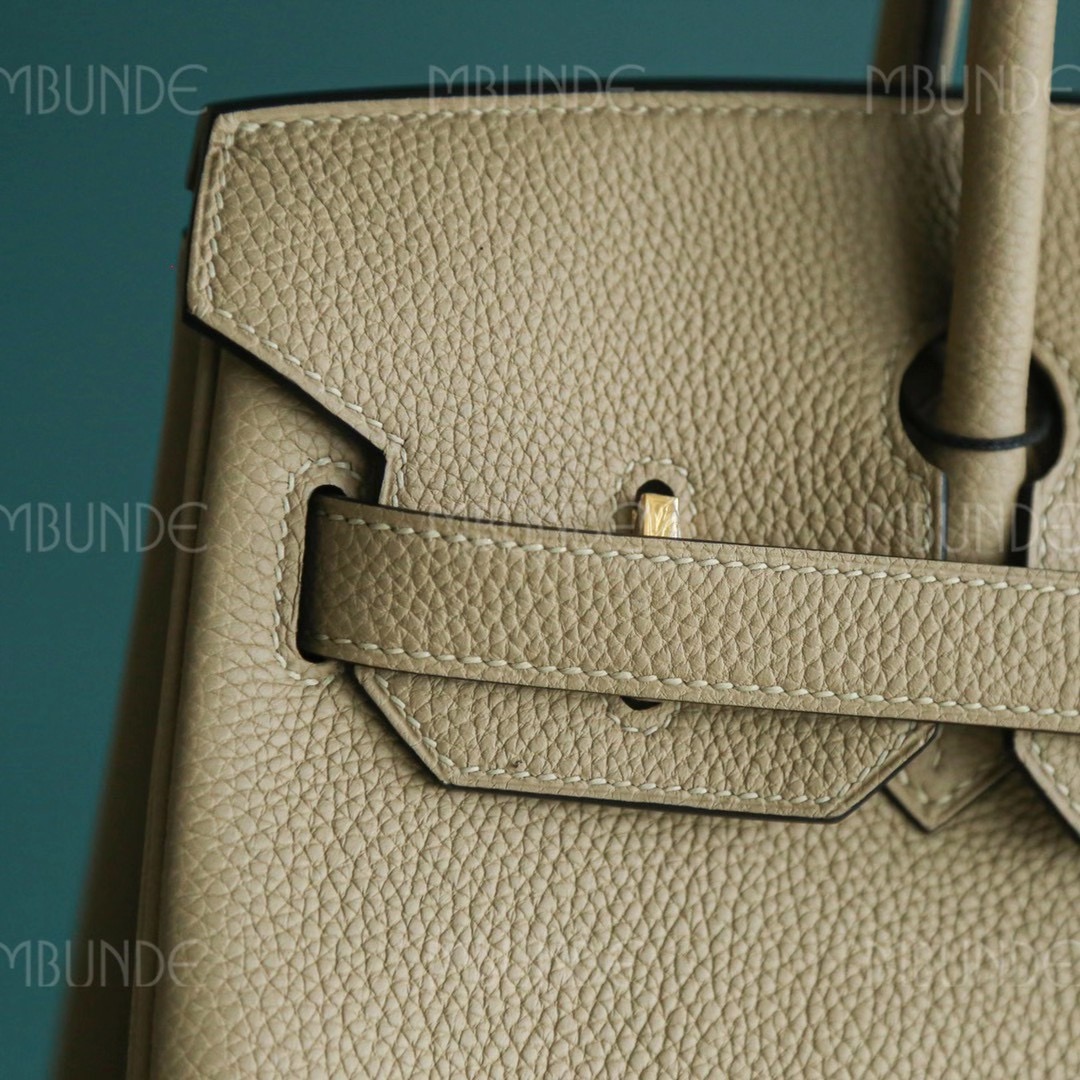 Hermes 铂金包  Birkin 30CM 风衣灰 金扣 Togo皮 纯手工定制