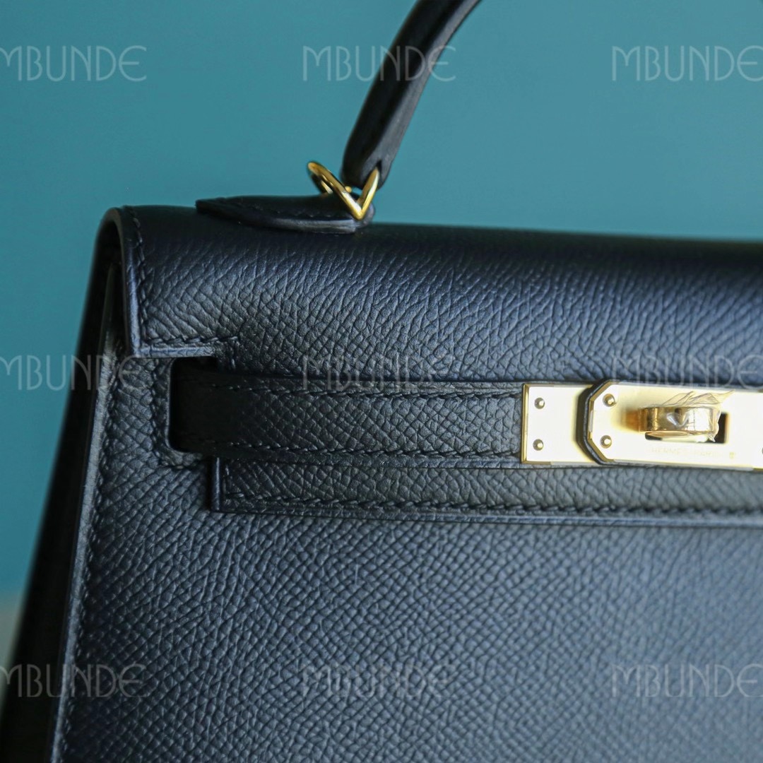 Hermes Mini Kelly 2代 Epsom 黑色金扣