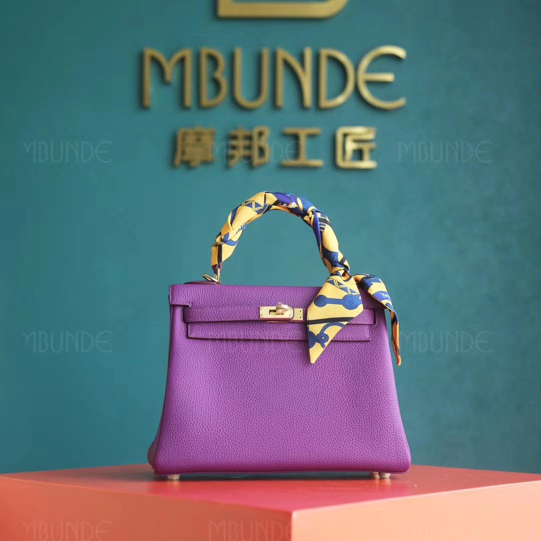 Hermes Kelly 25CM P9   海葵紫 Togo 金扣