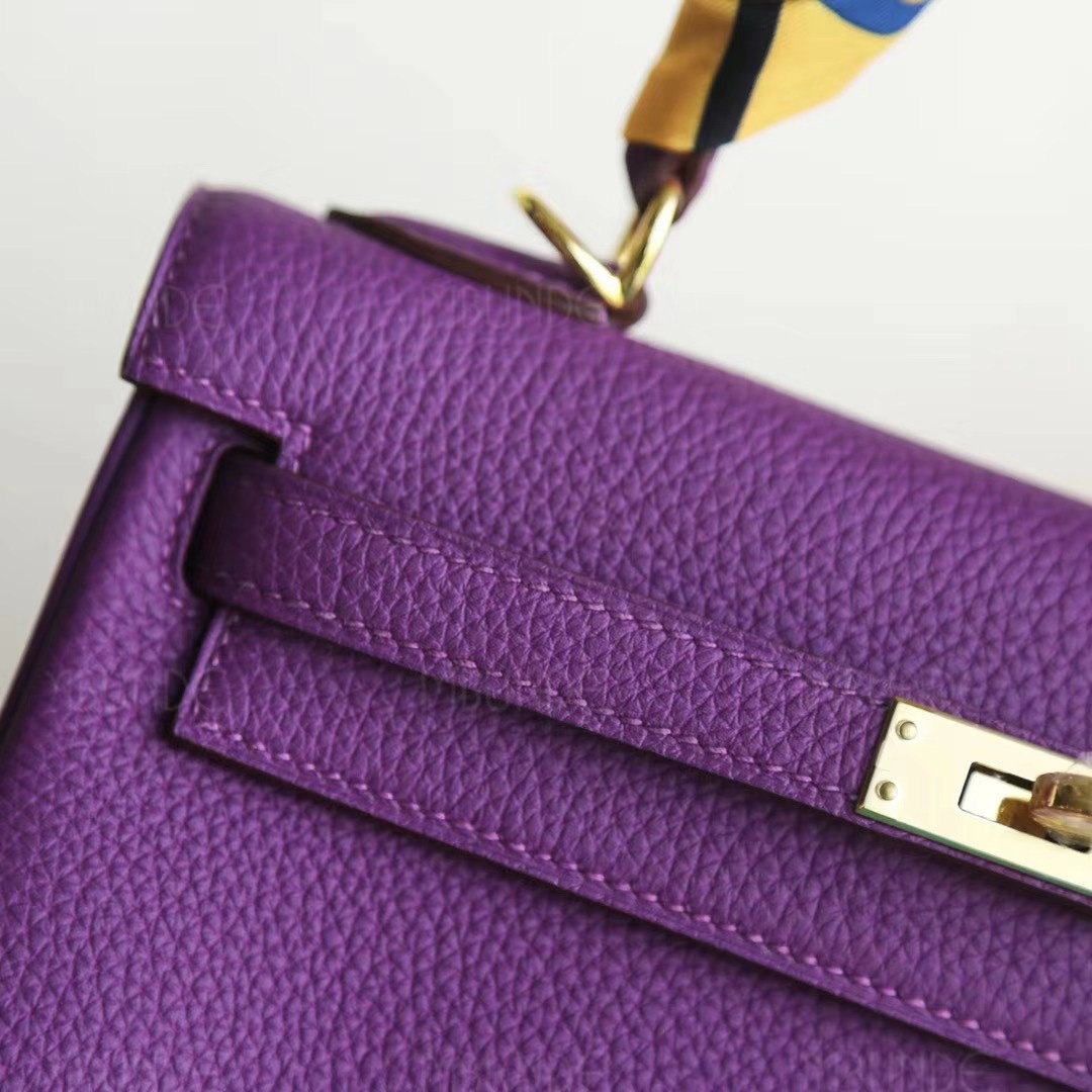 Hermes Kelly 25CM P9   海葵紫 Togo 金扣