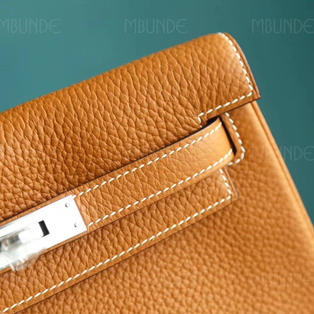 Hermes Kelly Ado 22cm 太妃金 TC皮 银扣 超好看的双肩包