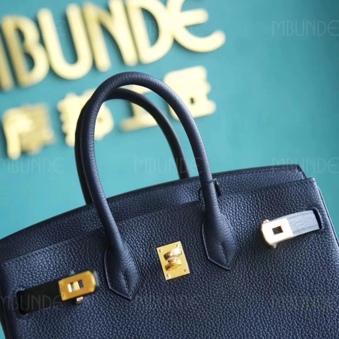 Hermes Birkin 25CM 2Z午夜蓝 金扣 Togo皮 全手工