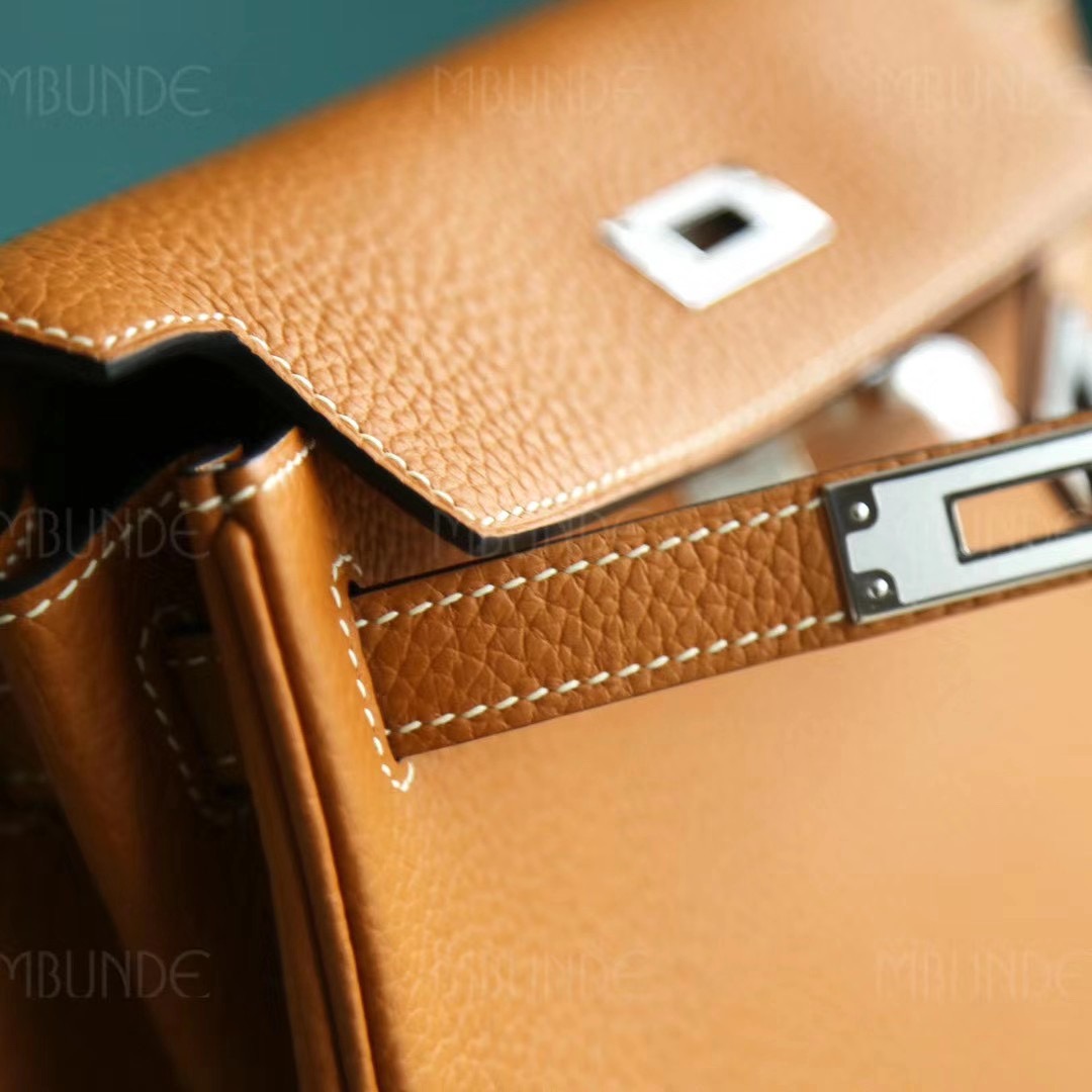 Hermes Kelly Ado 22cm 太妃金 TC皮 银扣 超好看的双肩包