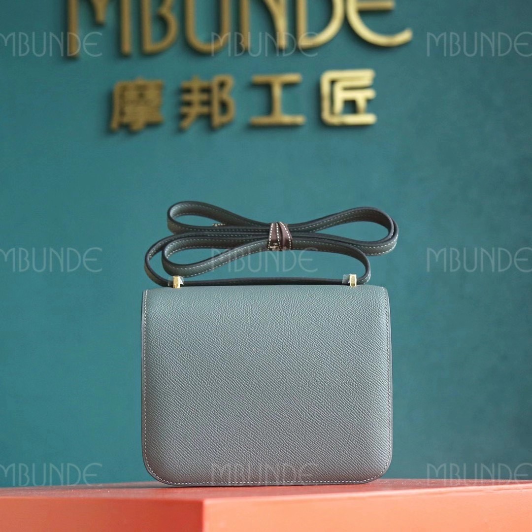 Hermes Constance CC63 杏绿色 Epsom 金扣  最火的莫兰迪色 性冷淡色
