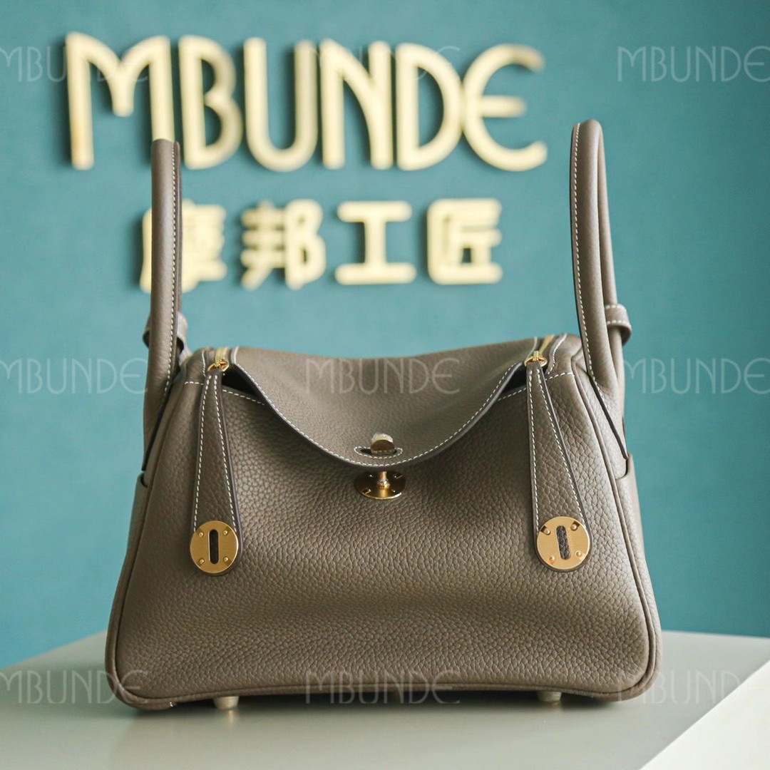 Hermes Lindy 琳迪包 26CM TC皮 大象灰 金扣