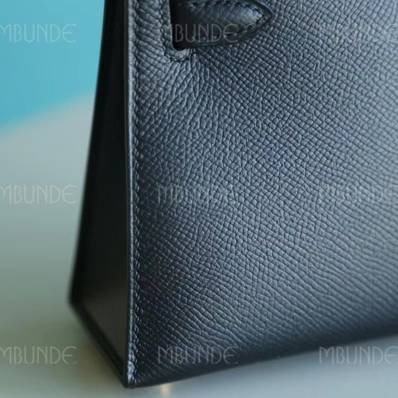 Hermes Mini Kelly 2代 Epsom 黑色金扣