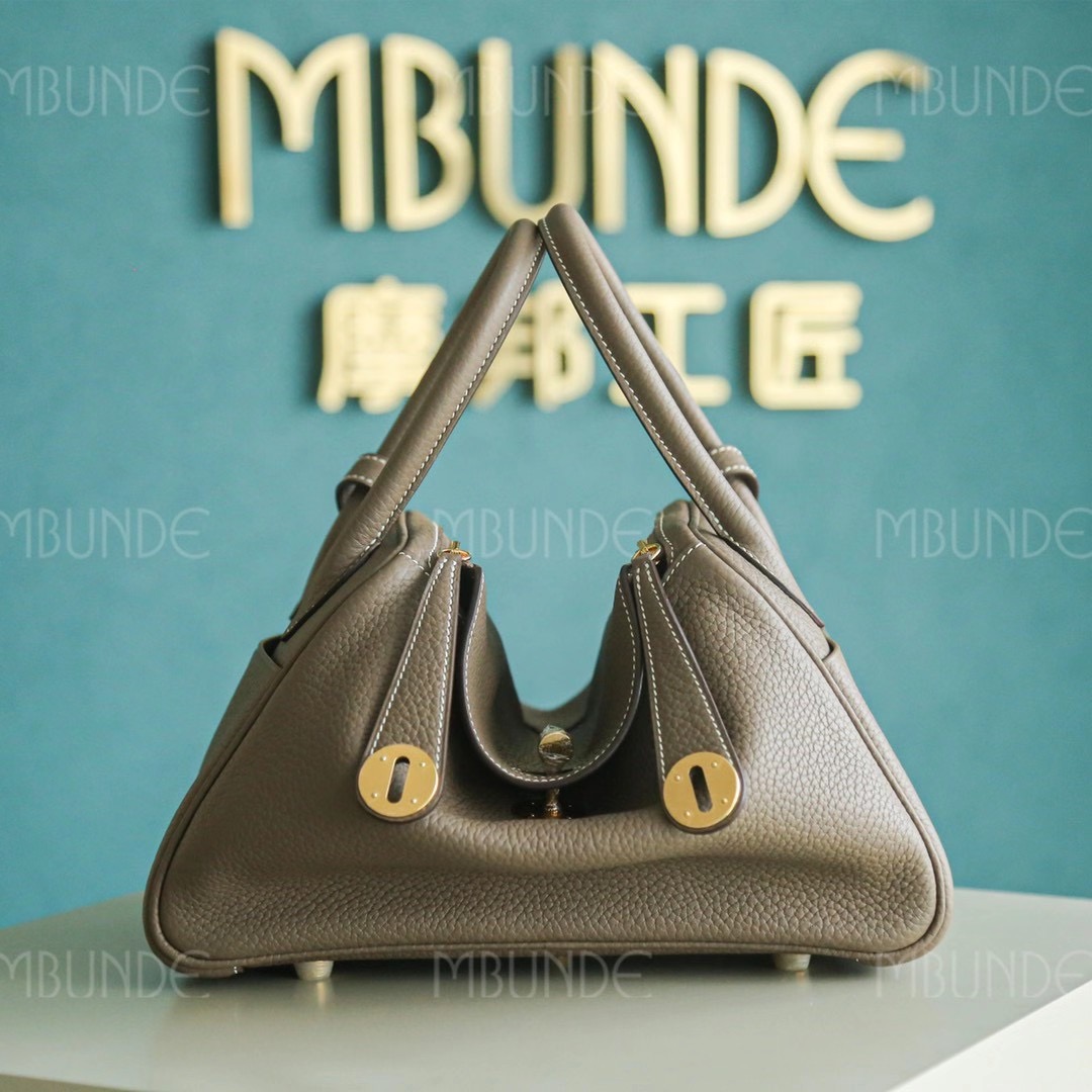 Hermes Lindy 琳迪包 26CM TC皮 大象灰 金扣